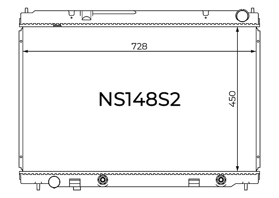 Радиатор охлаждения двигателя Gerat NS148S2