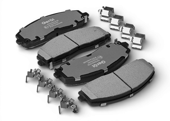 Тормозные колодки Gerat BPF327PG (передние) Low-metallic