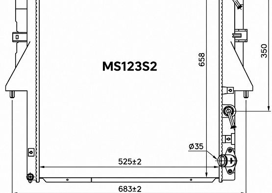 Радиатор охлаждения двигателя Gerat MS123S2