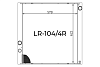 Радиатор охлаждения двигателя Gerat LR-104/4R цельноалюминиевый