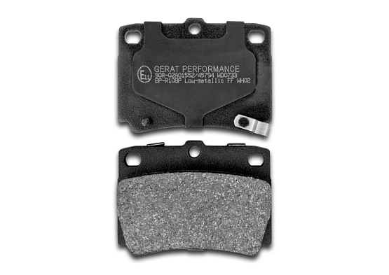 Тормозные колодки Gerat BP-R108P (задние) Low-metallic