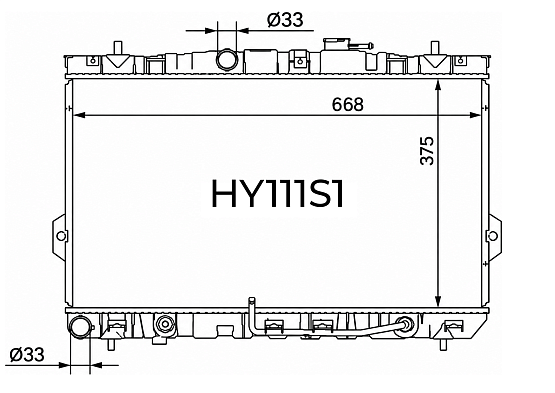Радиатор охлаждения двигателя Gerat HY-111/1R