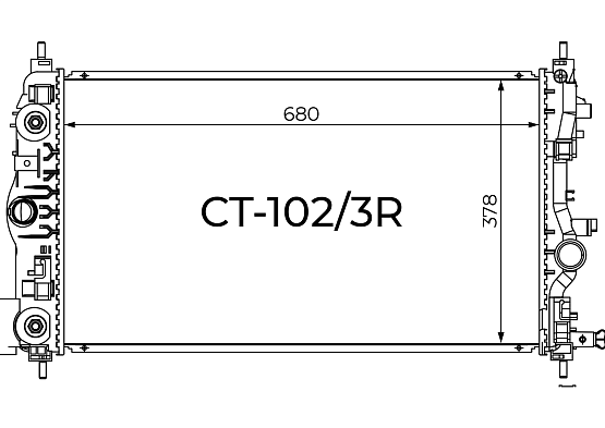 Радиатор охлаждения двигателя Gerat CT-102/3R