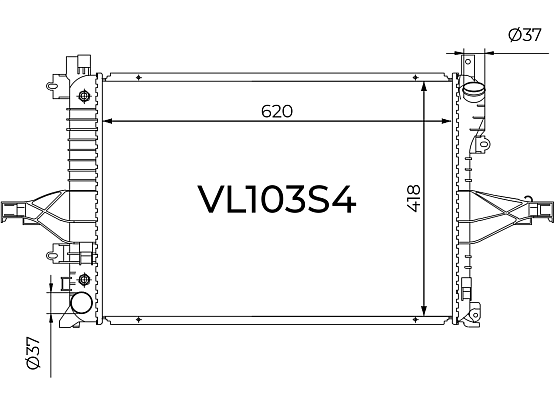 Радиатор охлаждения двигателя Gerat VL103S4