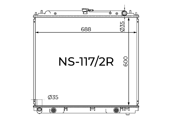 Радиатор охлаждения двигателя Gerat NS-117/2R