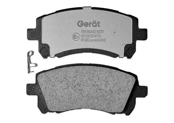 Тормозные колодки Gerat BPF036PG (передние) Low-metallic