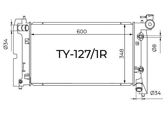 Радиатор охлаждения двигателя Gerat TY-127/1R
