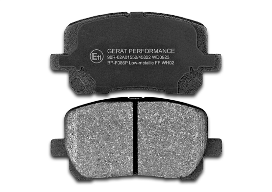 Тормозные колодки Gerat BP-F086P (передние) Performance