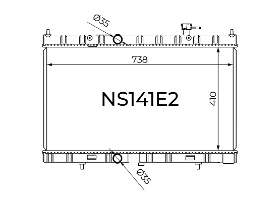 Радиатор охлаждения двигателя Gerat NS141E2