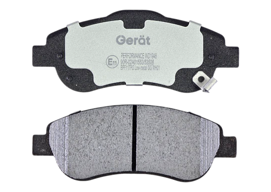 Тормозные колодки Gerat BPF117PG (передние) Low-metallic