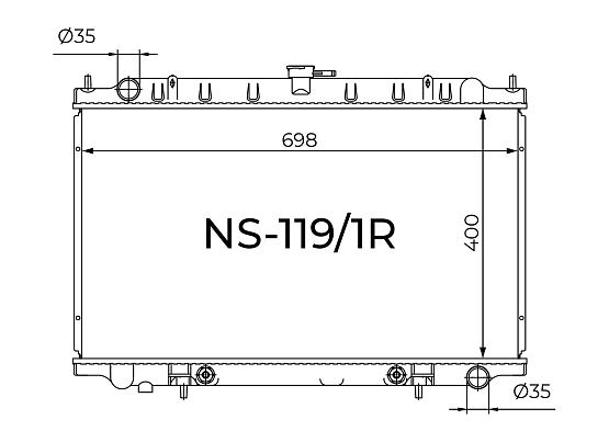 Радиатор охлаждения двигателя Gerat NS-119/1R
