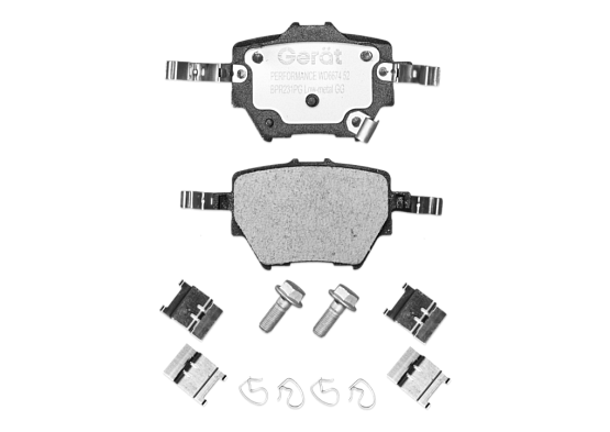 Задние тормозные колодки Gerat BPR231PG Low-metallic