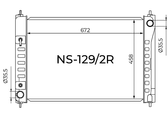Радиатор охлаждения двигателя Gerat NS-129/2R