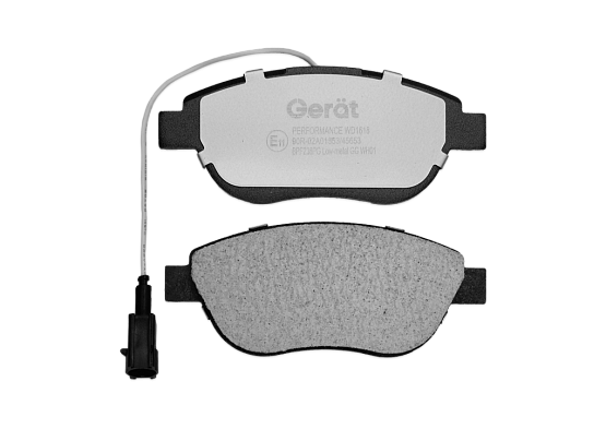 Тормозные колодки Gerat BPF238PG (передние) Low-metallic