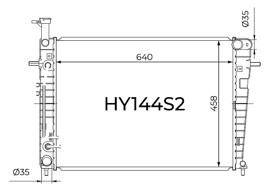 Радиатор охлаждения двигателя Gerat HY144S2