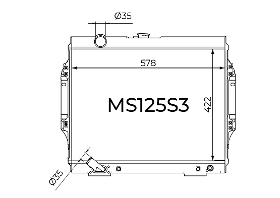 Радиатор охлаждения двигателя Gerat MS125S3
