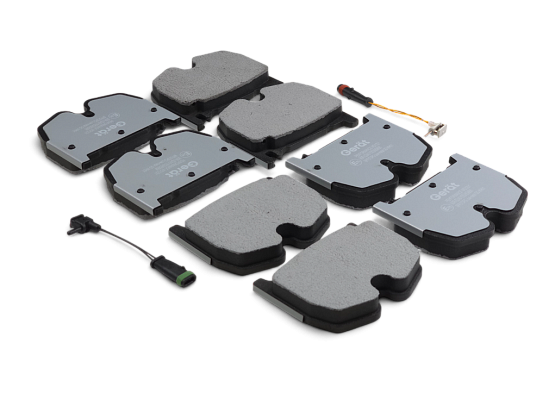 Тормозные колодки Gerat BPF073PG (передние) Low-metallic 8 шт.