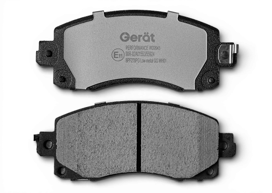 Тормозные колодки Gerat BPF278PG (передние) Low-metallic