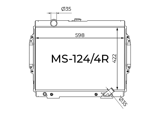 Радиатор охлаждения двигателя Gerat MS-124/4R