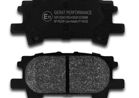 Тормозные колодки Gerat BP-R023P (задние) Performance