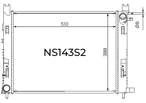 Радиатор охлаждения двигателя Gerat NS143S2