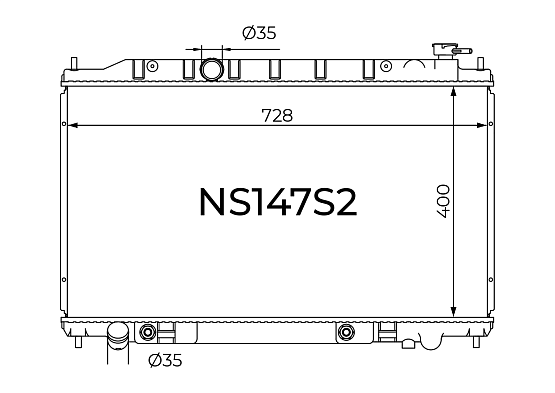Радиатор охлаждения двигателя Gerat NS147S2