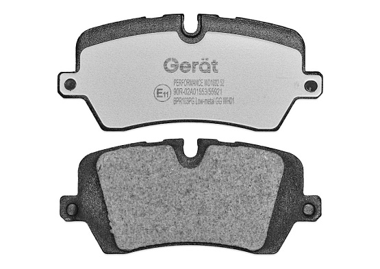 Задние тормозные колодки Gerat BPR103PG Low-metallic