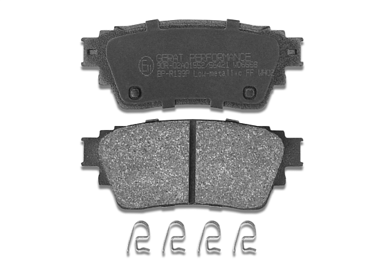 Тормозные колодки Gerat BP-R139P (задние) Low-metallic