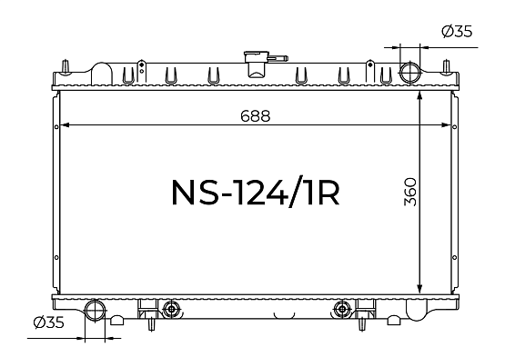 Радиатор охлаждения двигателя Gerat NS-124/1R