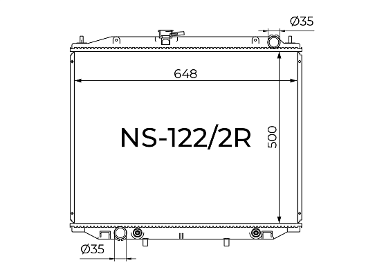 Радиатор охлаждения двигателя Gerat NS-122/2R