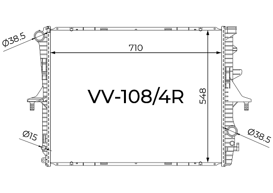 Радиатор охлаждения двигателя Gerat VV-108/4R