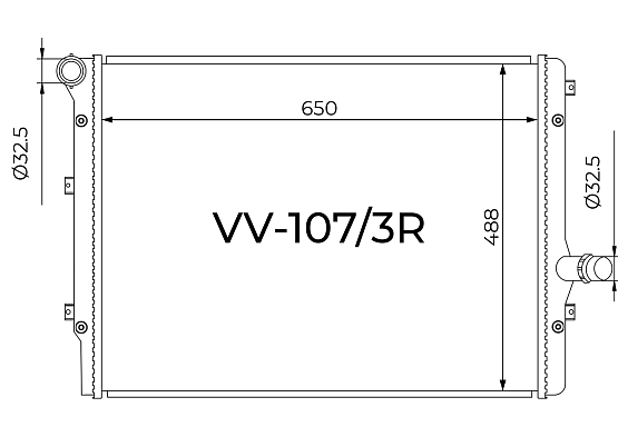Радиатор охлаждения двигателя Gerat VV-107/3R