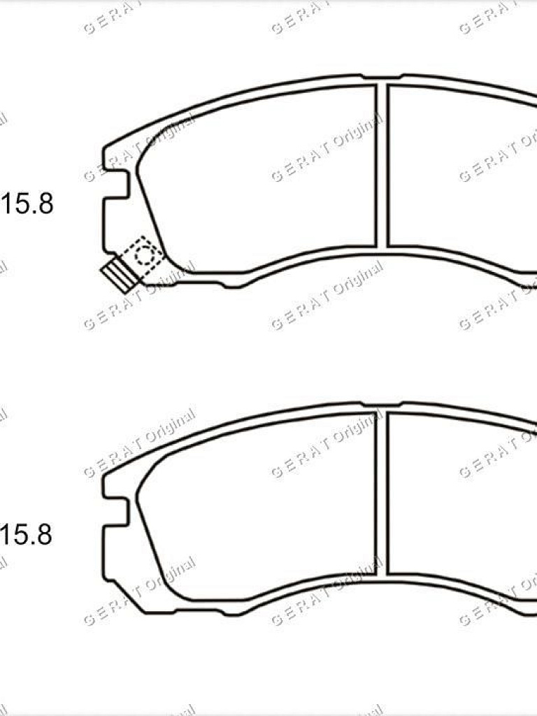 Тормозные колодки Gerat BP-F022P (передние) Low-metallic
