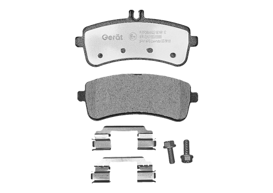 Тормозные колодки Gerat BPR114PG (задние) Low-metallic