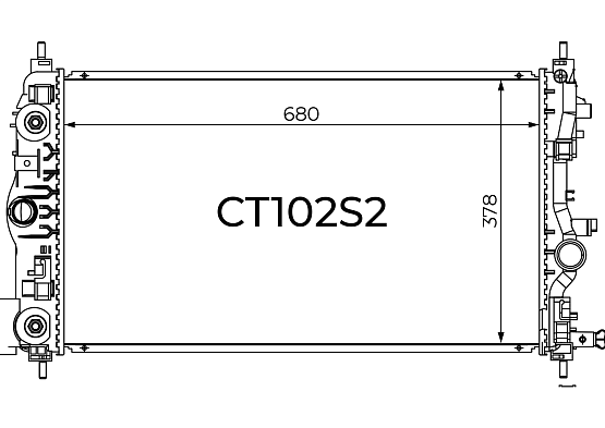 Радиатор охлаждения двигателя Gerat CT102S2