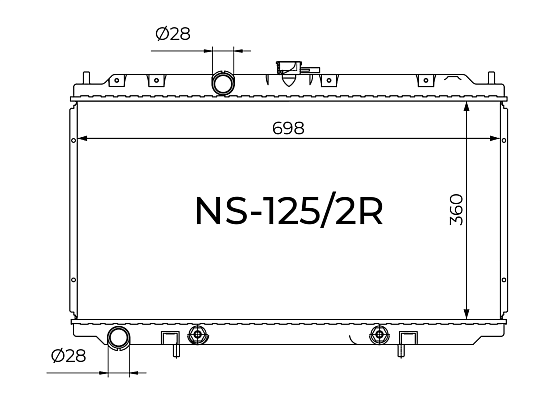 Радиатор охлаждения двигателя Gerat NS-125/2R