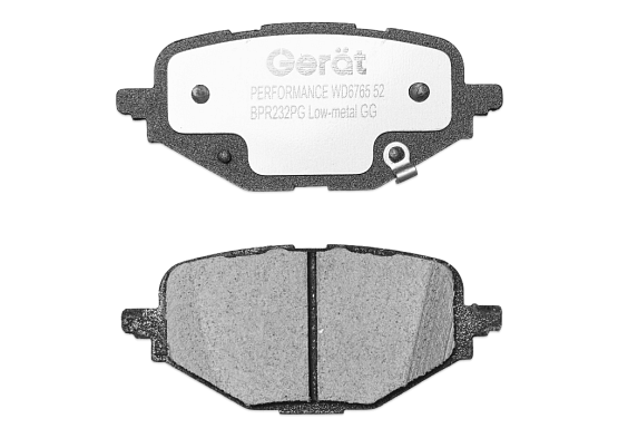 Задние тормозные колодки Gerat BPR232PG Low-metallic