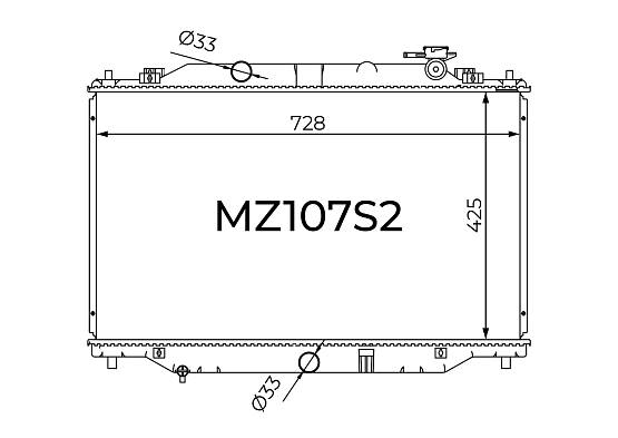 Радиатор охлаждения двигателя Gerat MZ107S2