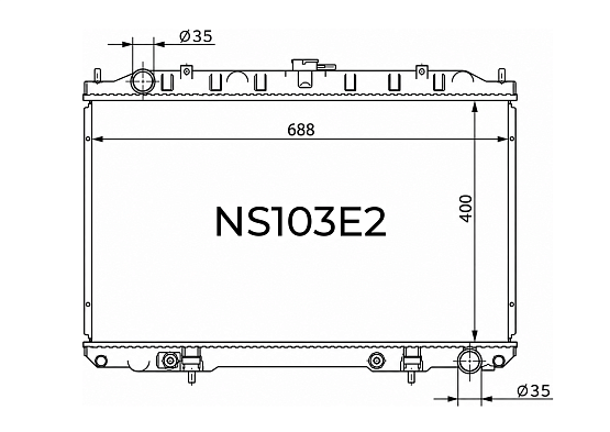 Радиатор охлаждения двигателя Gerat NS-103/2R