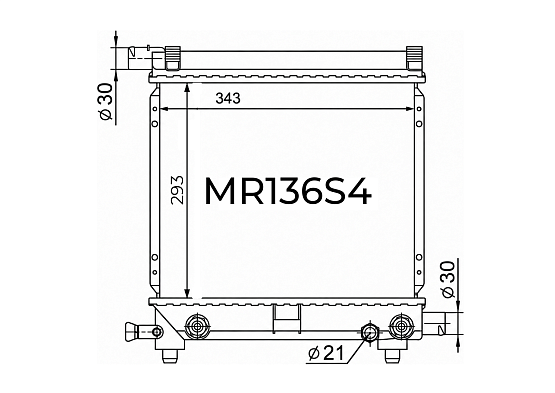 Радиатор охлаждения двигателя Gerat MR136S4