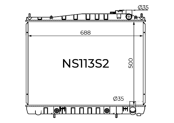 Радиатор охлаждения двигателя Gerat NS113S2
