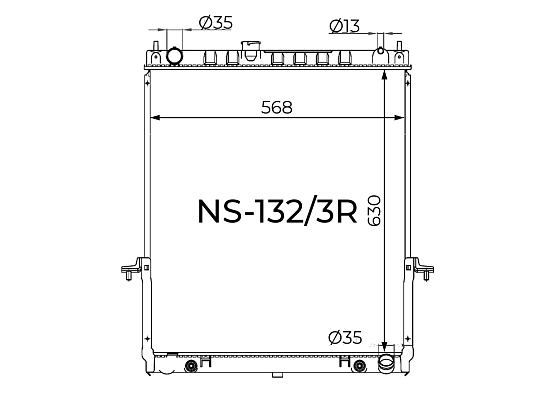 Радиатор охлаждения двигателя Gerat NS-132/3R