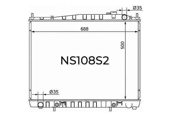 Радиатор охлаждения двигателя Gerat NS-108/2R