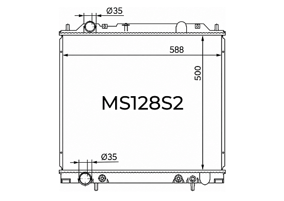 Радиатор охлаждения двигателя Gerat MS128S2