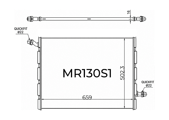Радиатор охлаждения двигателя Gerat MR130S1