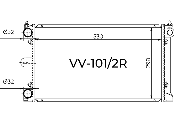 Радиатор охлаждения двигателя Gerat VV-101/2R