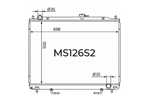 Радиатор охлаждения двигателя Gerat MS126S2
