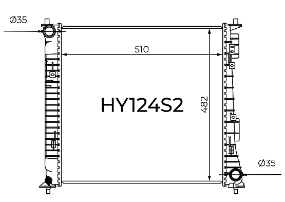 Радиатор охлаждения двигателя Gerat HY124S2