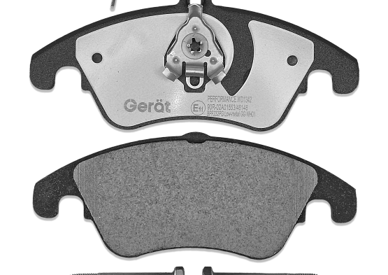 Передние тормозные колодки Gerat BPF232PG Low-metallic