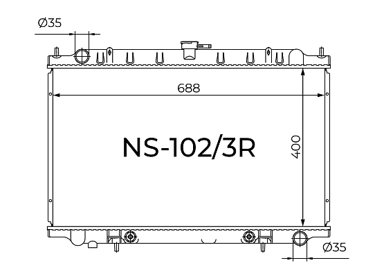 Радиатор охлаждения двигателя Gerat NS-102/3R